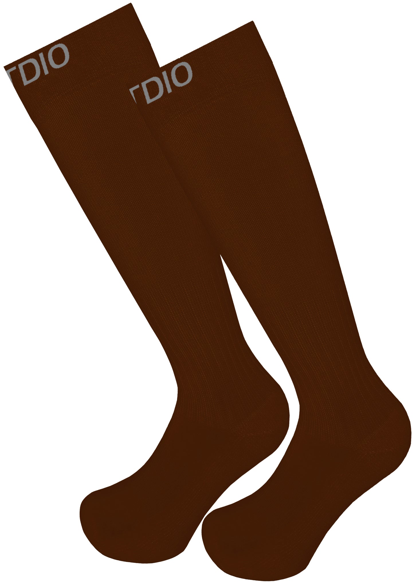 Signature Knee High Solid Compression Socks (Brown)