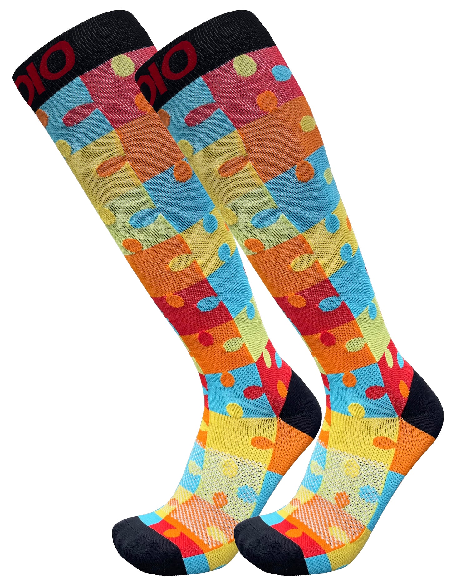 Autism Awareness Jigsaw Puzzle Compression Socks