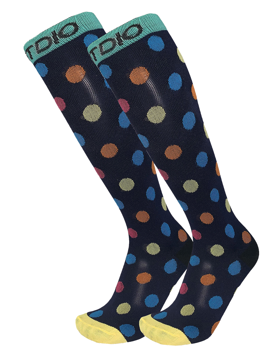 Circulation Dots Plus Size Compression Socks