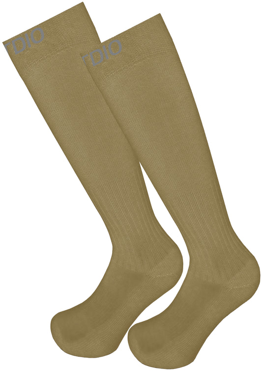 Signature Knee High Solid Compression Socks (Beige)