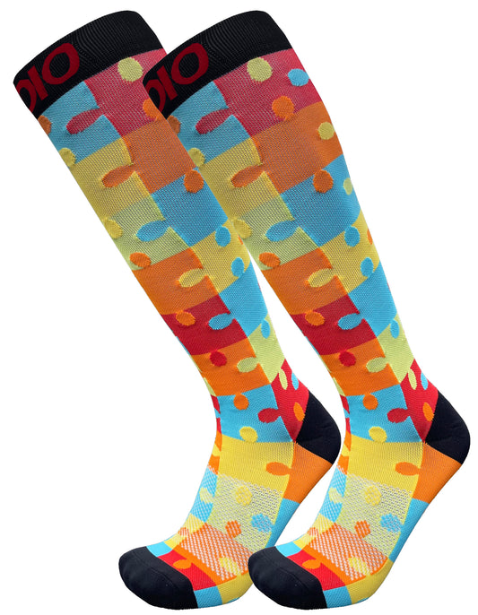 Autism Awareness Jigsaw Puzzle Compression Socks