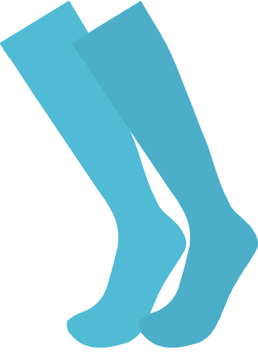 Total Coverage Over The Knee Soccer Socks (Baby Blue)