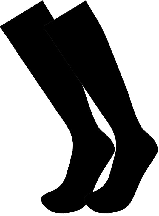 Total Coverage Over The Knee Soccer Socks (Black)