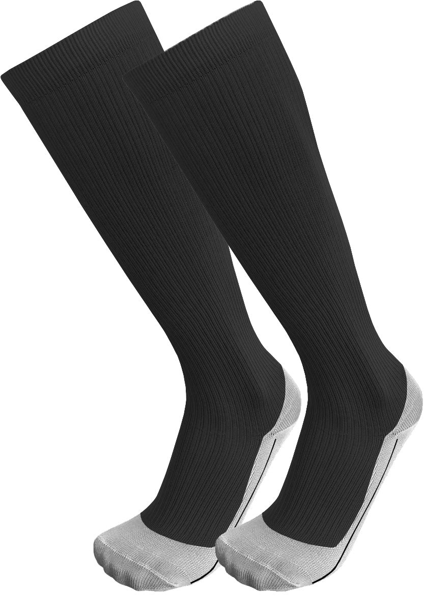 EnduraFit Athletic Compression Socks (Black & Gray)