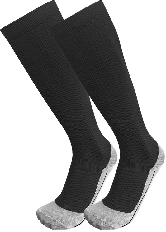 EnduraFit Athletic Compression Socks (Black & Gray)