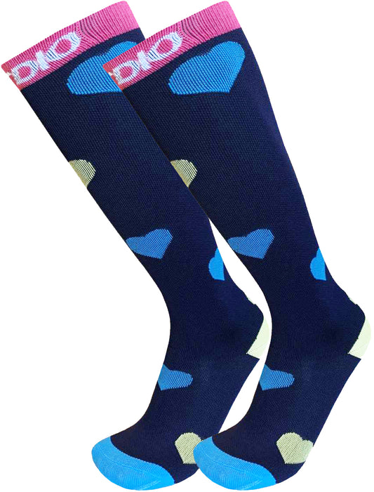 All Over Hearts Knee High Compression Socks