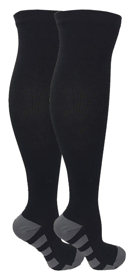 Apex Sport Knee High Compression Socks (Black)