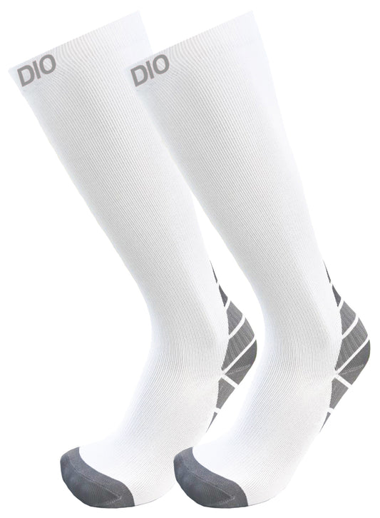 Fusion Performance Knee High Compression Socks (White/Gray)