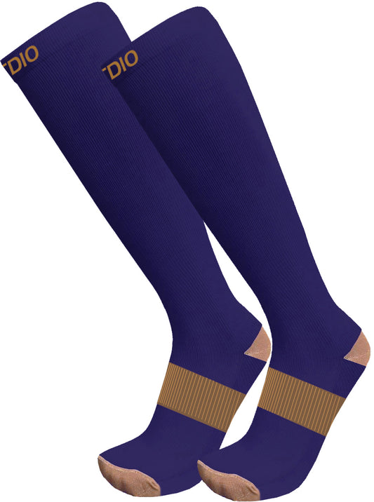 TerraStride Knee High Compression Socks (Blue)