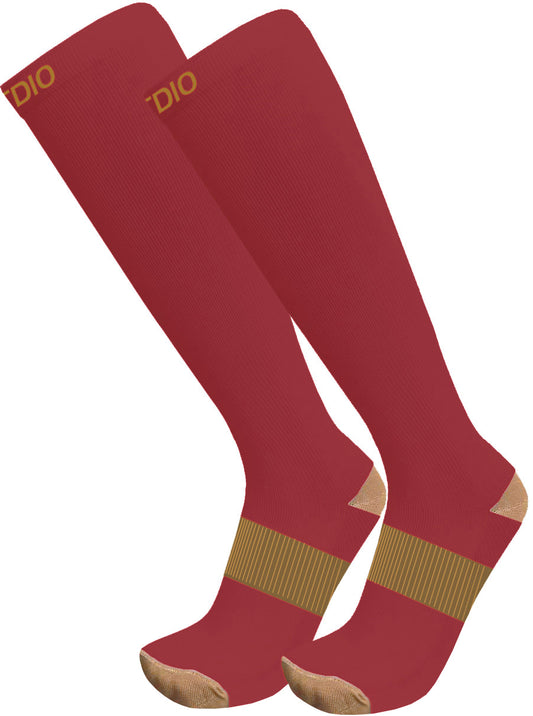 TerraStride Knee High Compression Socks (Red)