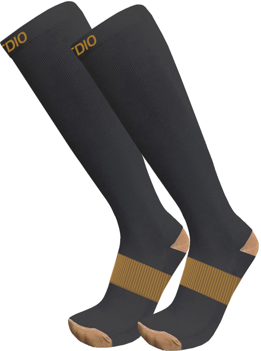 TerraStride Knee High Compression Socks (Black)