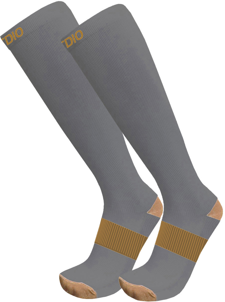 TerraStride Knee High Compression Socks (Gray)