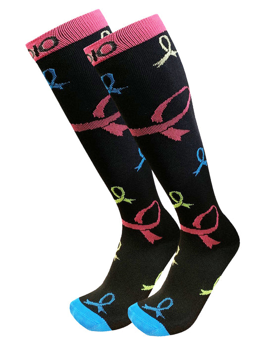 Ribbons Of Strength Plus Size Compression Socks