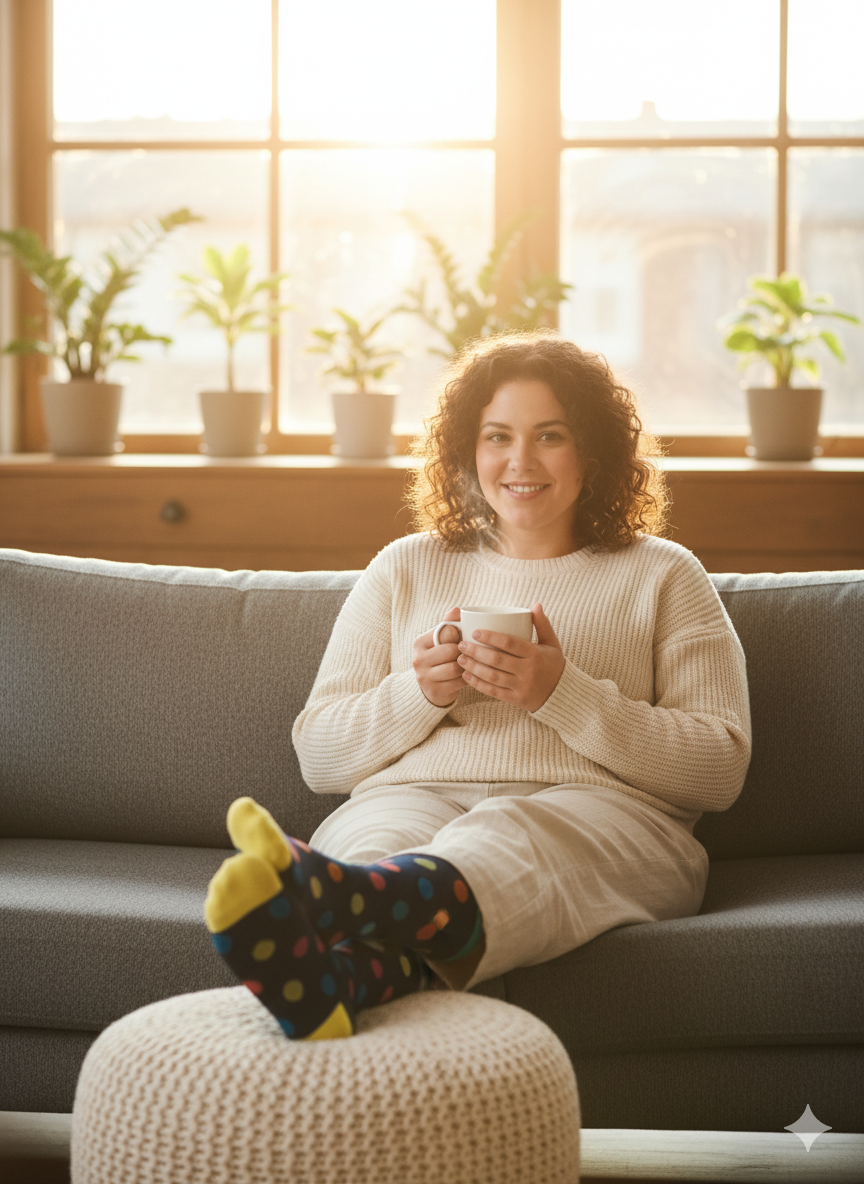 Circulation Dots Plus Size Compression Socks