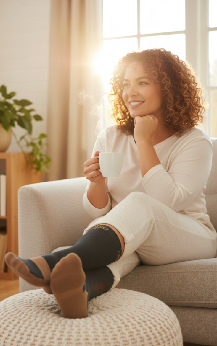 Copper Step Plus Size Compression Socks