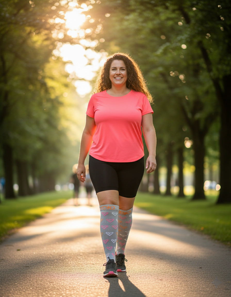 Cupids Stride Plus Size Compression Socks