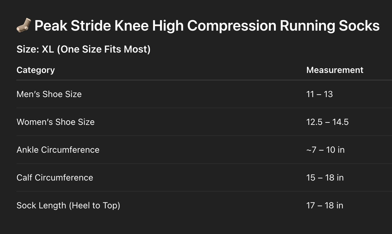 Peak Stride Knee High Compression Running Socks (Blue & Orange)